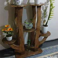 پایه گل چوبی