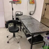 تخت مژه اپلاسیون تاتو، صندلی چرخدار،رینگ لایت