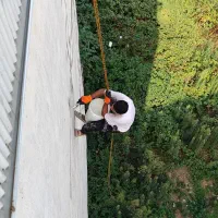 بندکشی سنگ نمابدون داربست رفع نم طوبت دیوار سیمان