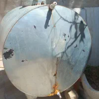 تانکر ۵۰۰ لیتر ی سوراخ شده