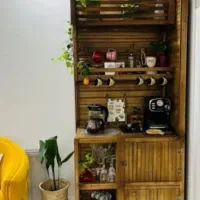 کافیبار کافی بار شلف دار چوبی