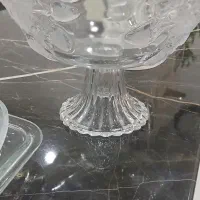 دو عدد دیس شیشه ای ظرف میوه