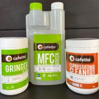 مایع و پودر شستشوی دستگاه اسپرسو صنعتی و قرص اسیاب