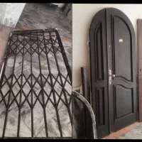 درب چوبی با حفاظ ضدسرقت آکاردئونی ضخیم و سنگین