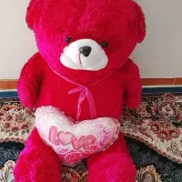 عروسک خرسی زرشکی