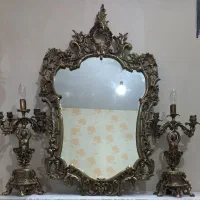 ایینه شمعدون برنجی