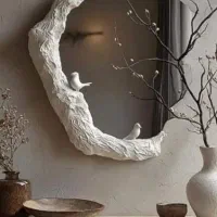 آینه دفرمه پاپیه ماشه دکوری لوستر راگبل پاتریشن