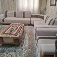 مبل ال ۹ نفره همراه با جلو مبلی ست کار