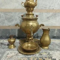 ست سماور ذغالی برنج