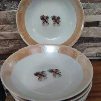 کاسه قدیمی ظرف قدیمی  طرح چهره