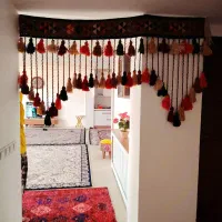 پرده سنتی گلیمی پشمی