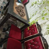 میز و صندلی چوبی منبت کاری ناهارخوری