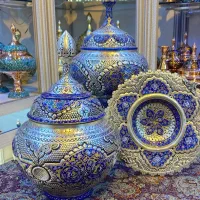 ظروف دکوری نقره نما مناسب جهیزیه عروس و کادویی شیک