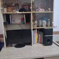 میز کامپیوتر ومطالعه با ویترین