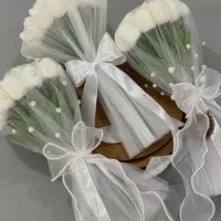 دسته گل عروس مدرن با طراحی اختصاصی