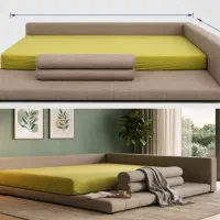 تخت کینگ سایز مدرن ترک، روکش پارچه‌ای قابل شستشو