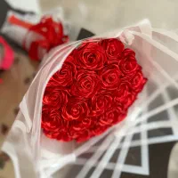 گل رز روبانی با هزینه‌ دلخواه شما