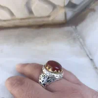 انگشتر عقیق سرخ یمنی
