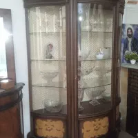 بوفه چوب قهوه ایی معرق و تاجدار