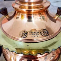 سماور ذغالی برنجی مسی ضخیم کار قدیمی نوی نو