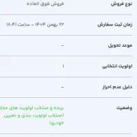 حواله تارا دستی تحویل سه ماهه