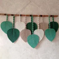 دیوارکوب برگ مکرومه