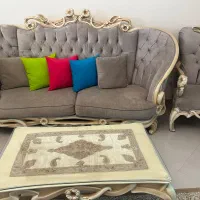 مبلمان استیل همراه میز ناهار خوری