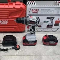 دریل شارژی براشلس BOSS اصلی 2باتری تخت نو نو