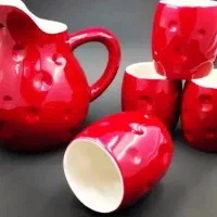 تنگ و لیوان سفال اعلا، پارچ و لیوان خارجی 5 پارچه