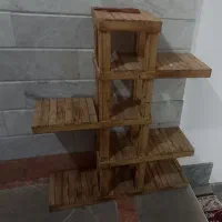 جای گلدان و دکوری چوبی