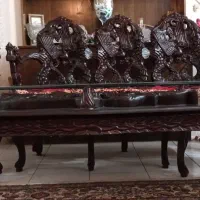ست مبل و میز ناهارخوری چوب دست ساز
