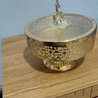 شکلات خوری طلایی شیشه ای