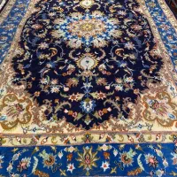 دو تخته جفت جفت فرش دستبافت خطیبی کاشمر گل ابریشم