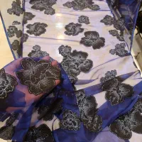 پارچه فویل دار گل برجسته