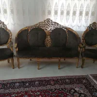 مبل استیل 9 نفره چوب گردو محکم