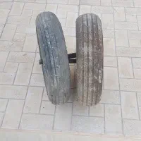 دو عدد لاستیک گاری و فرغون توپر بلبرینگ دار