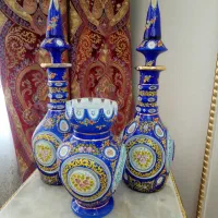تنگ نیزه و گلدان سه پوست آنتیک قدیمی