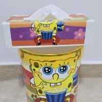 سطل آشغال و جای دستمال کاغذی