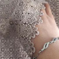 پارچه گیپور مجلسی بسیار شیک با حاشیه بینظیر