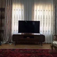 پرده. با تمام.  دستک و پشت پرده ای