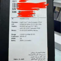 لبتاب آکبند Helios 16 Ai ultra 9- rtx5070