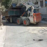 حمل خاک  نخاله همراه با خاور و محوطه سازی با بابکت