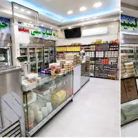 فروشنده خانوم در لبنیات سنتی