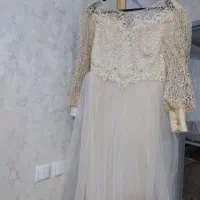 لباس مجلسی شیری رنگ نوسایز۴۰