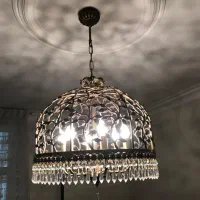 لوستر برنزی سبدی گنبدی