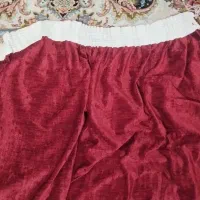 پرده قرمز بزرگ در حد نو مخصوص جهیزیه