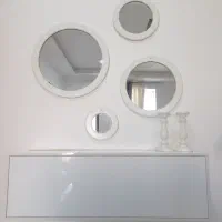 آیینه .کنسول. جا شمعی چوبی