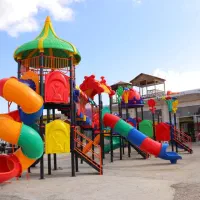 مجموعه بازی پلی اتیلن کد۱۲۳ تاب مبلمان شهری سرسره