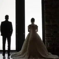 لباس عروس سنگ‌ دوزی شده سایز ۳۸ تا۴۴