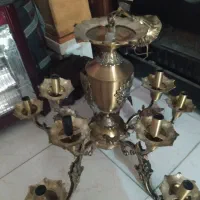 لوستر برنجی طرح قدیم سنگین.